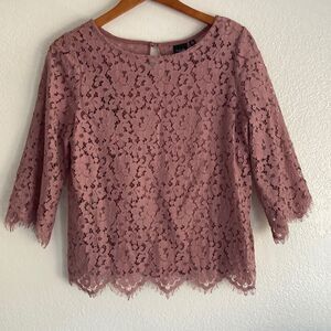 NWOT Rafaela lace pink blouse size S